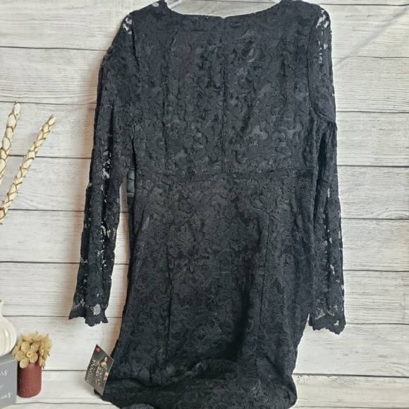 NWT Kiyonna Black Lace‎ Formal Dress Women's 0x (10/12) - Picture 10 of 16